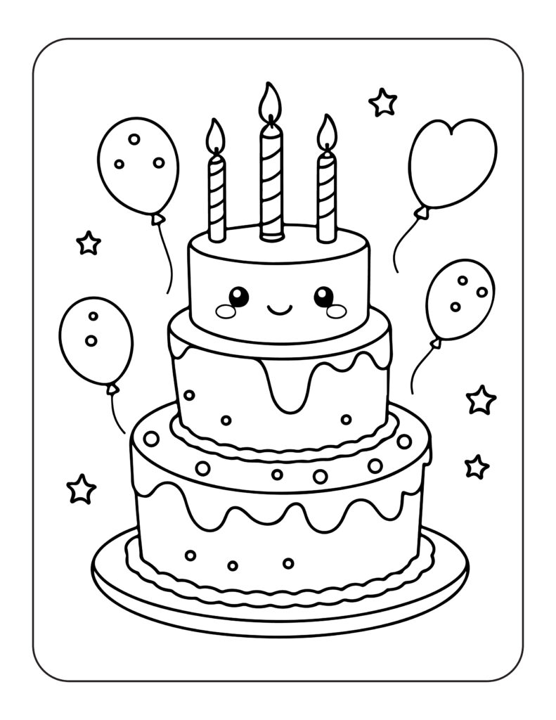 Happy Birthday Coloring Pages
