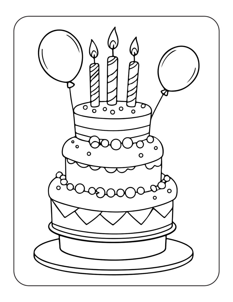 Happy Birthday Coloring Pages
