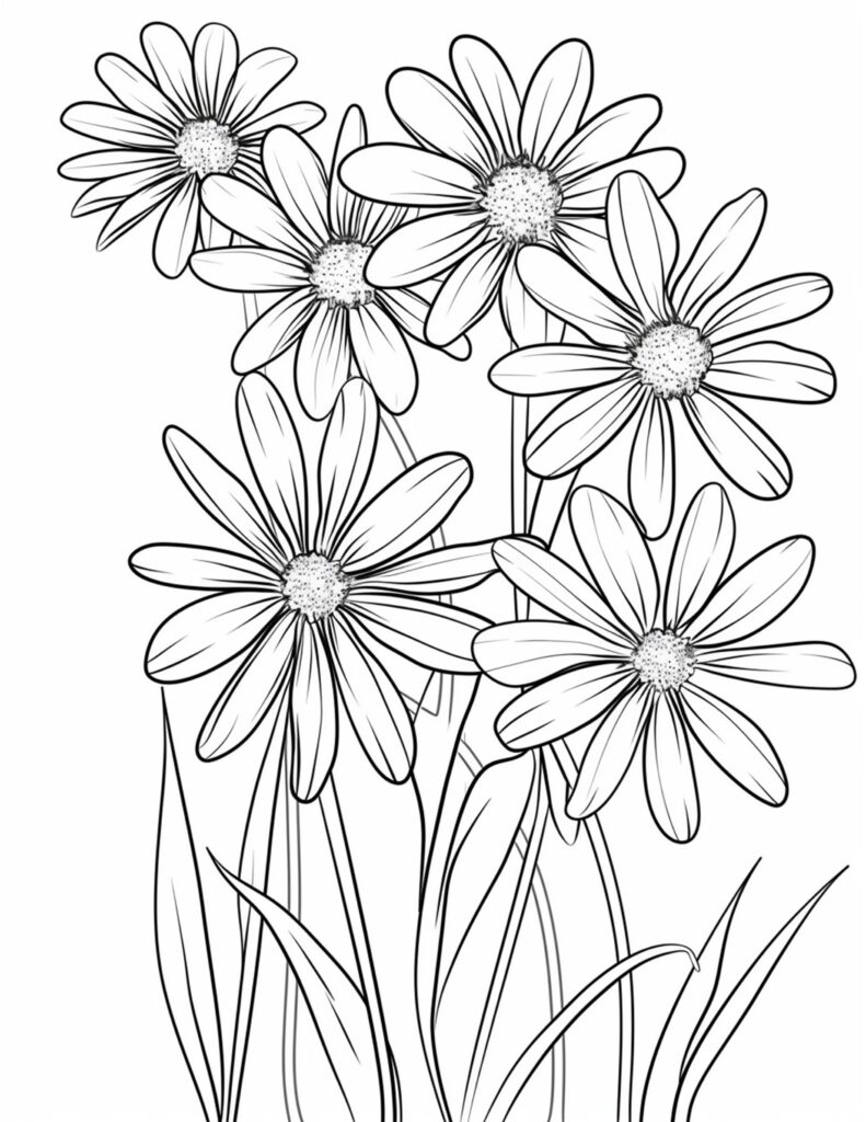 Flower Coloring Pages for Adults