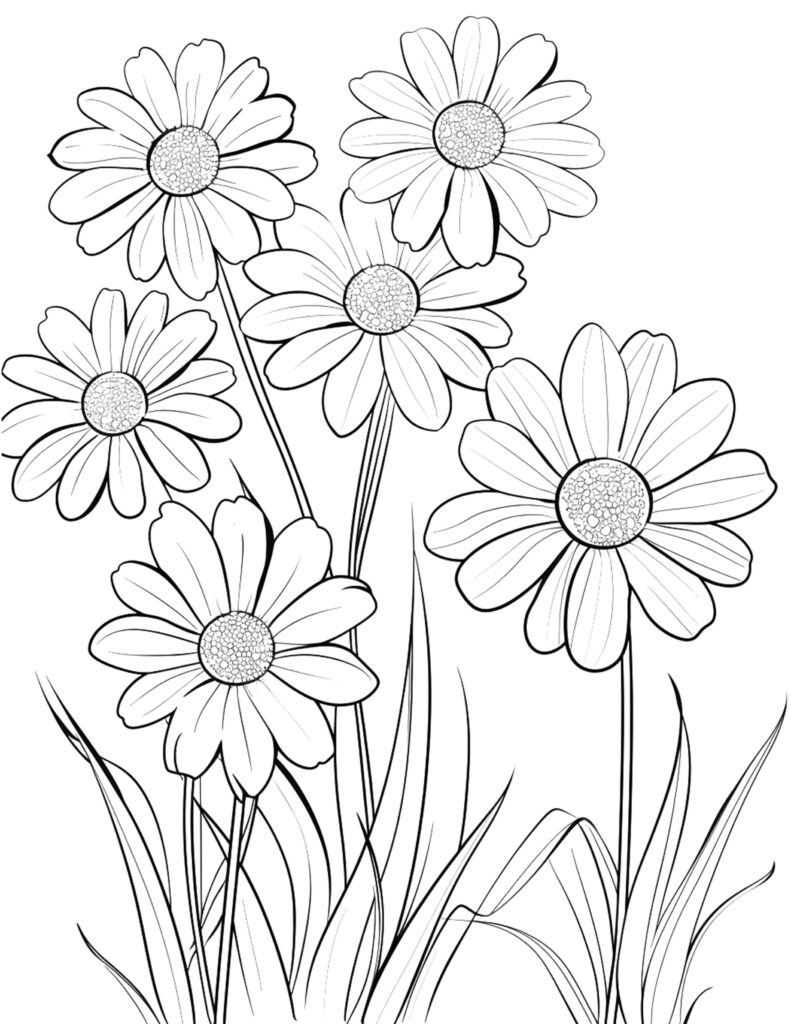 Flower Coloring Pages for Adults