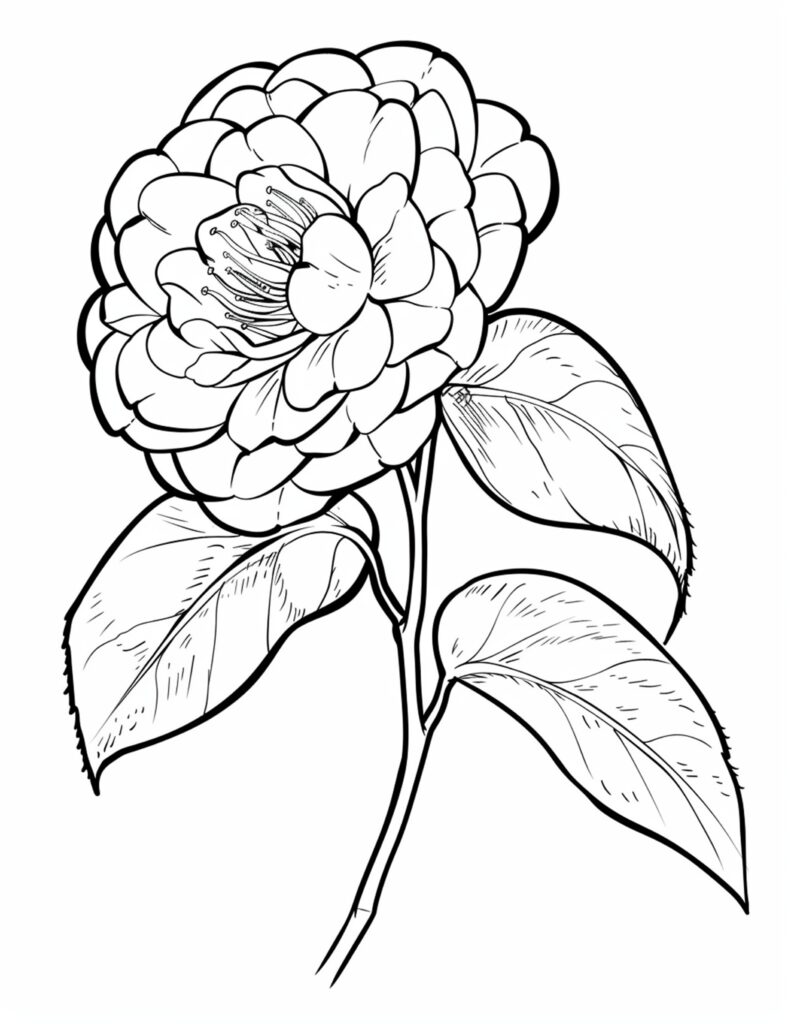 Flower Coloring Pages for Adults