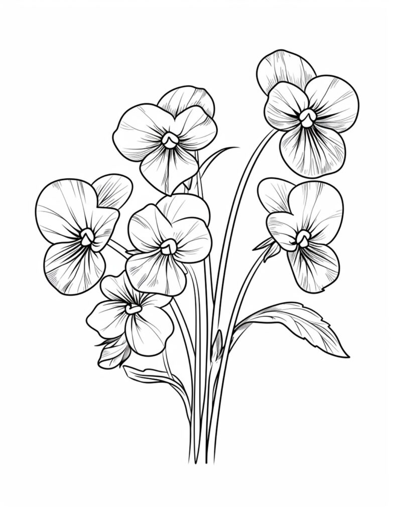 Flower Coloring Pages for Adults