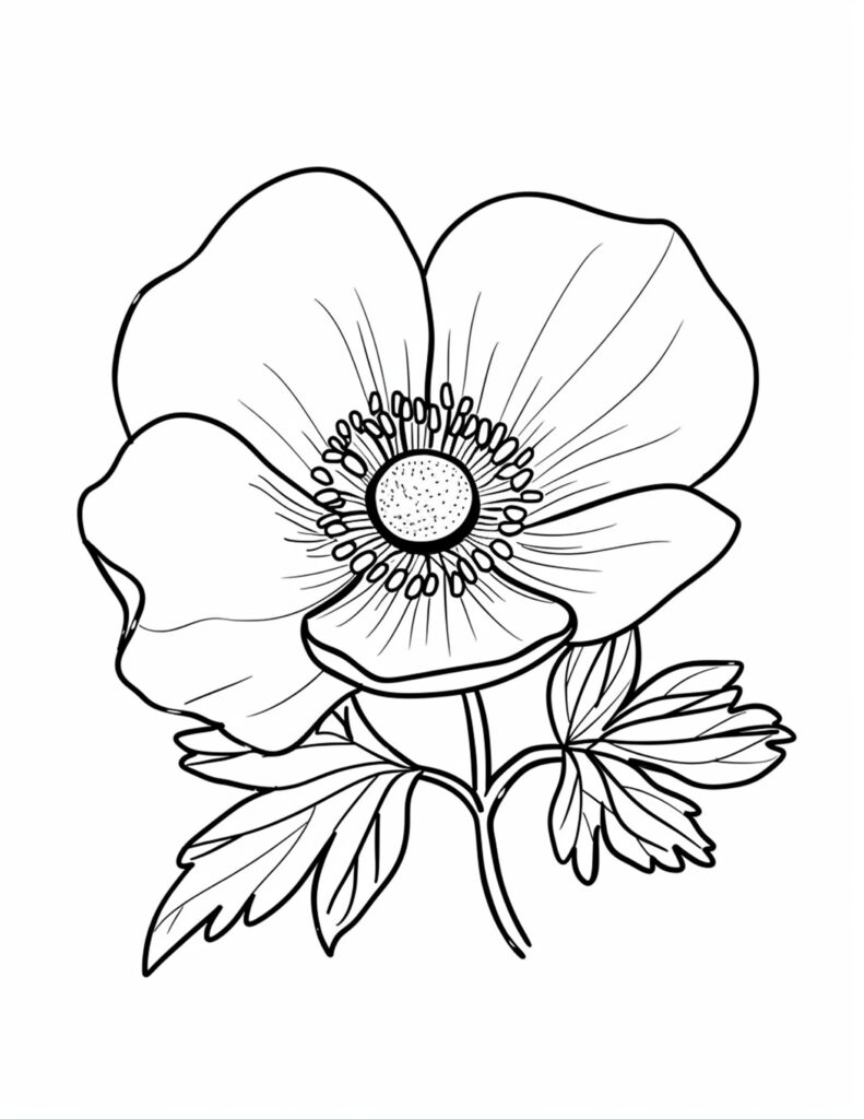 Flower Coloring Pages for Adults