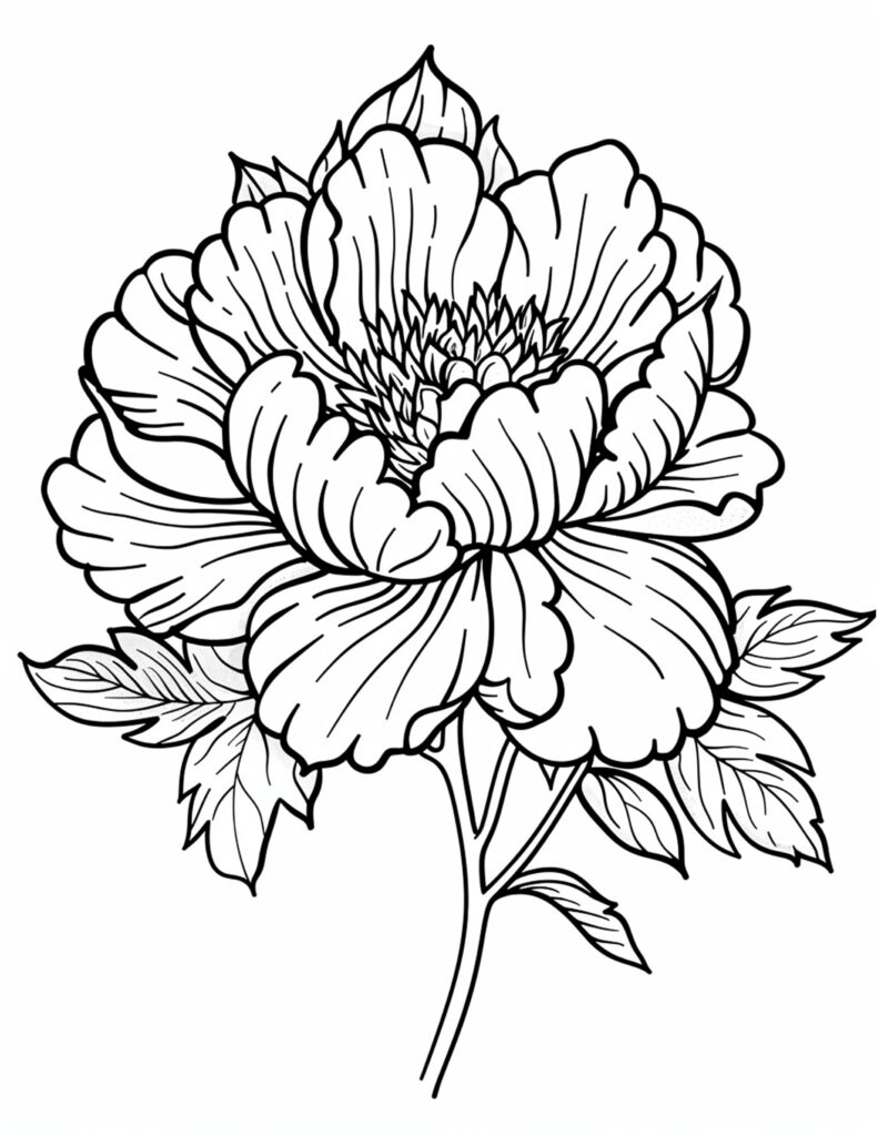 Flower Coloring Pages for Adults