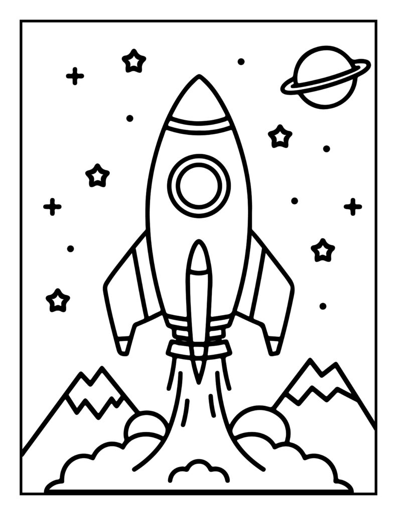 Space Coloring Pages