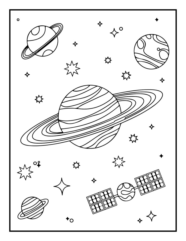 Space Coloring Pages