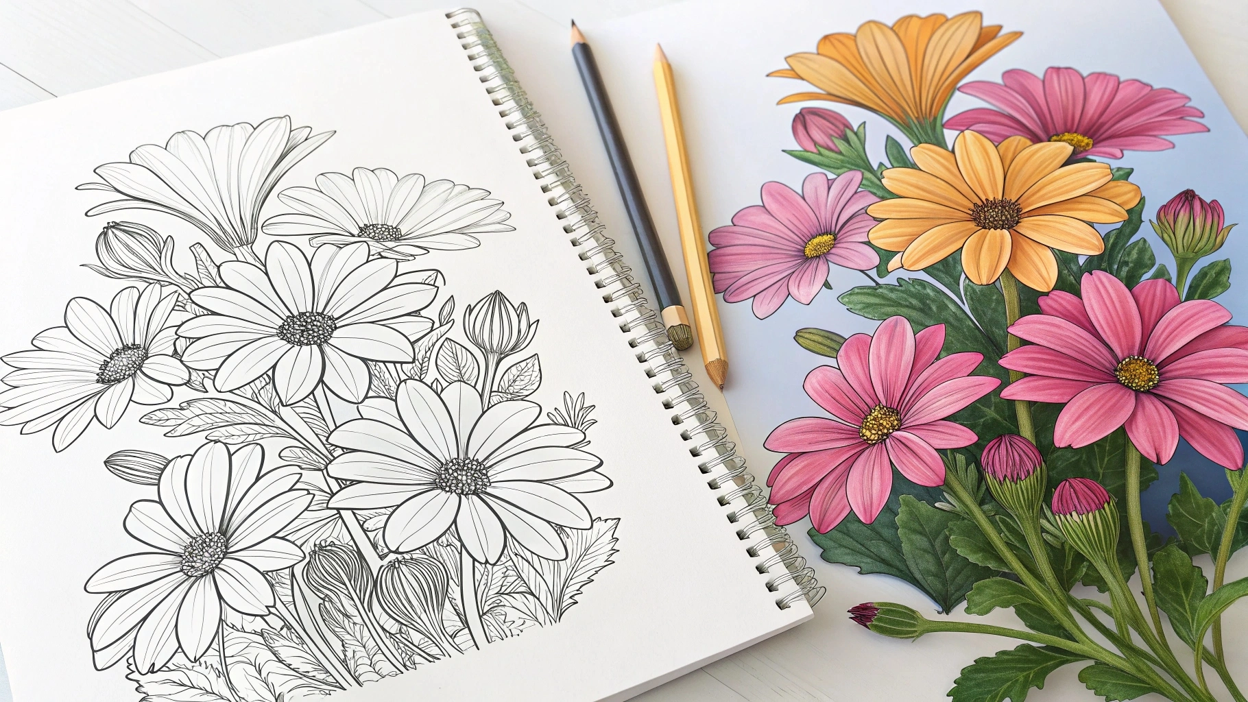 Flower Coloring Pages for Adults