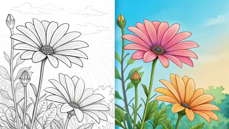 Flower Coloring Pages Printable