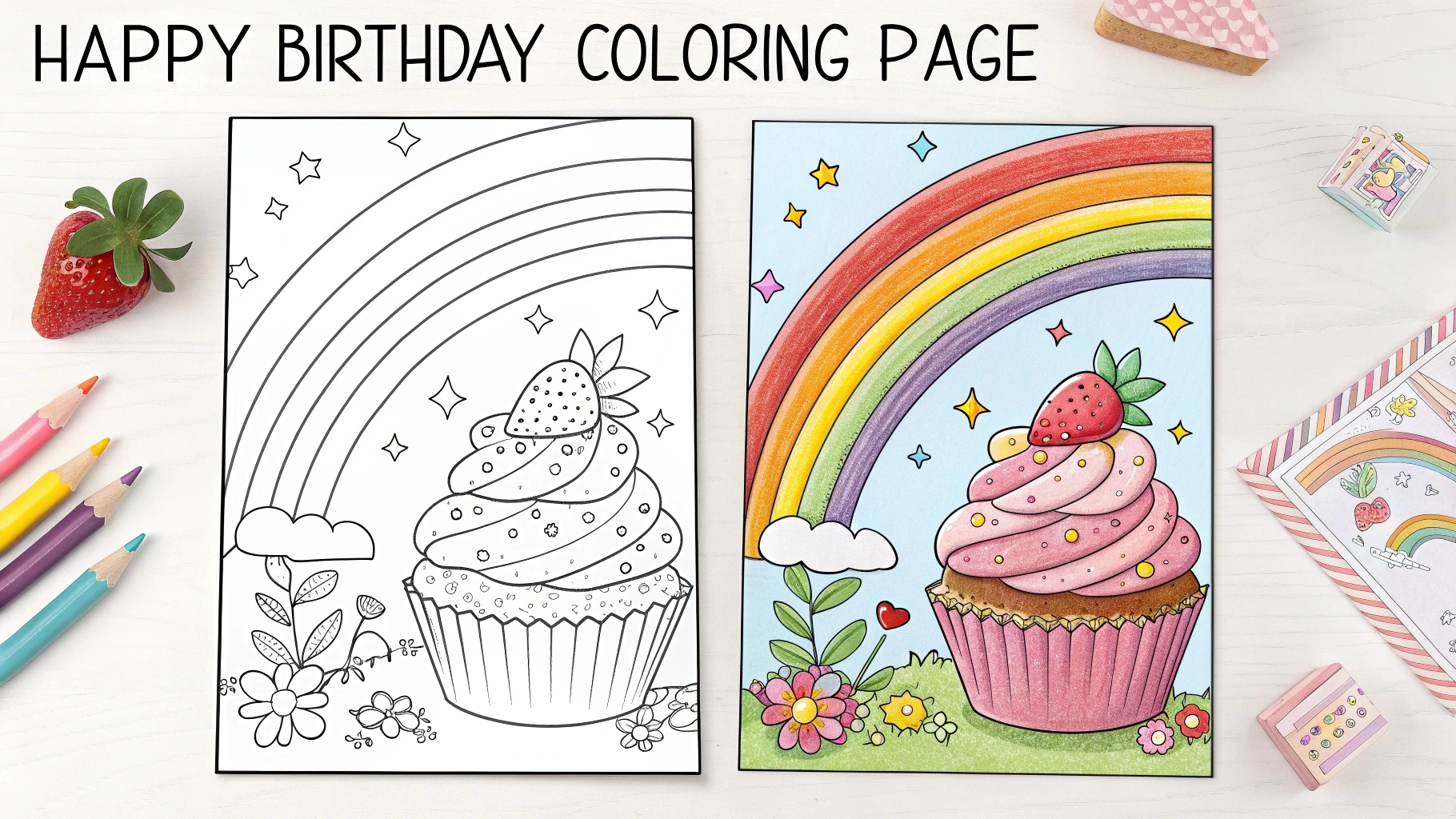 Happy Birthday Coloring Pages