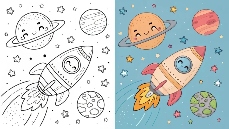 Space Coloring Pages