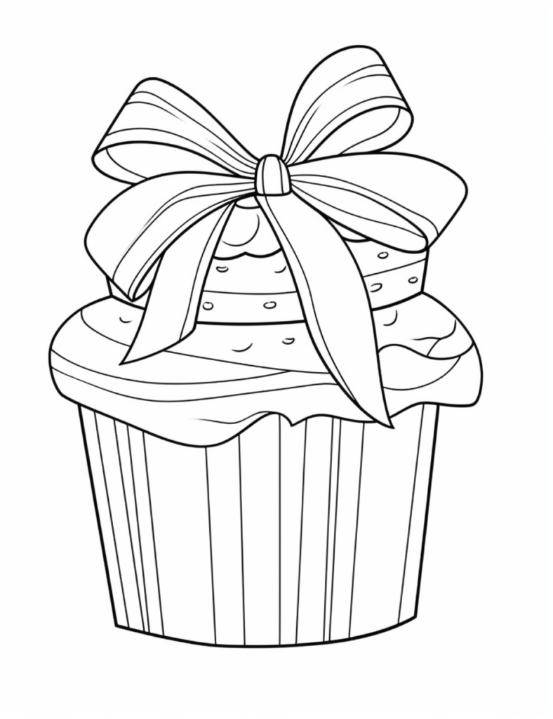 Cupcake Coloring Page