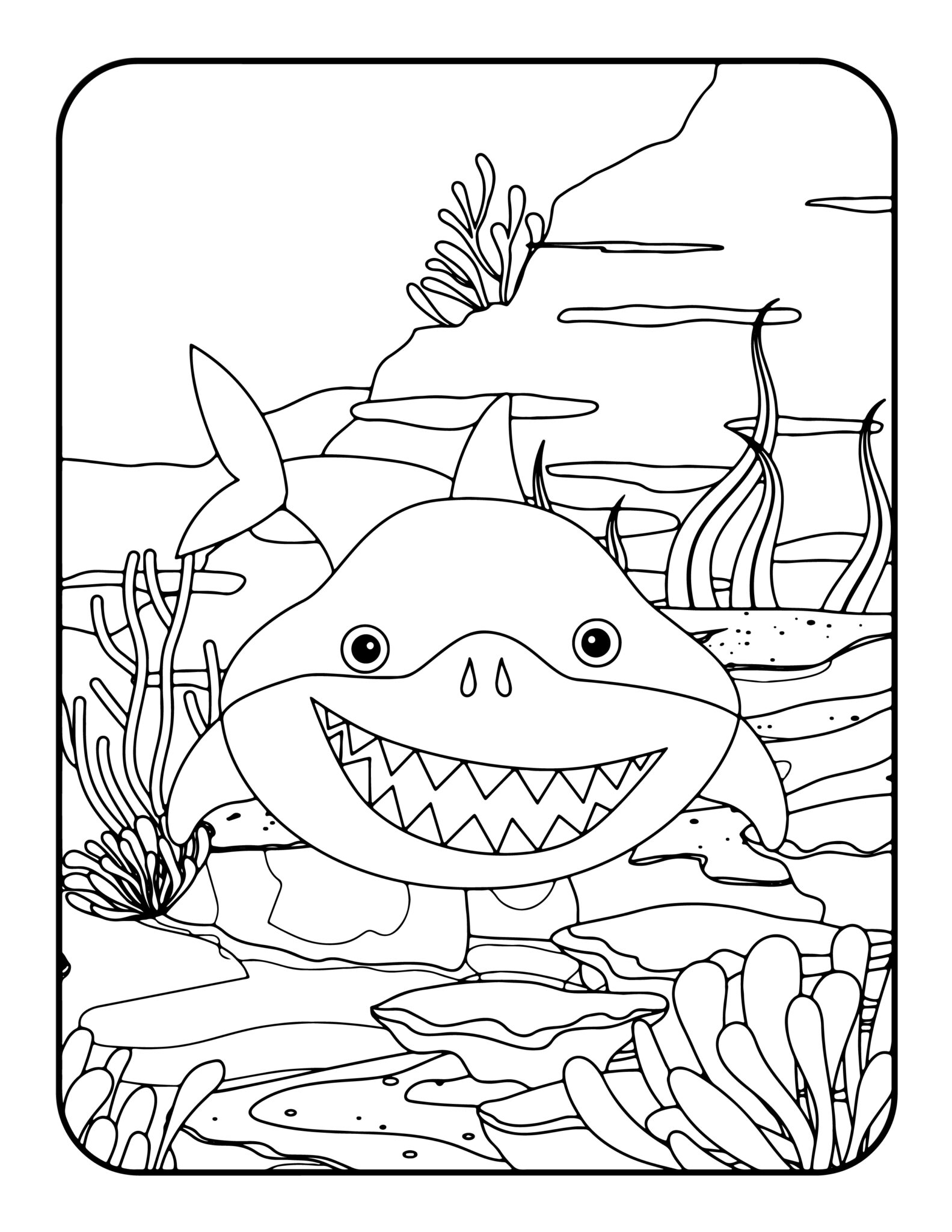 60+ Free Shark Coloring Pages - Printable