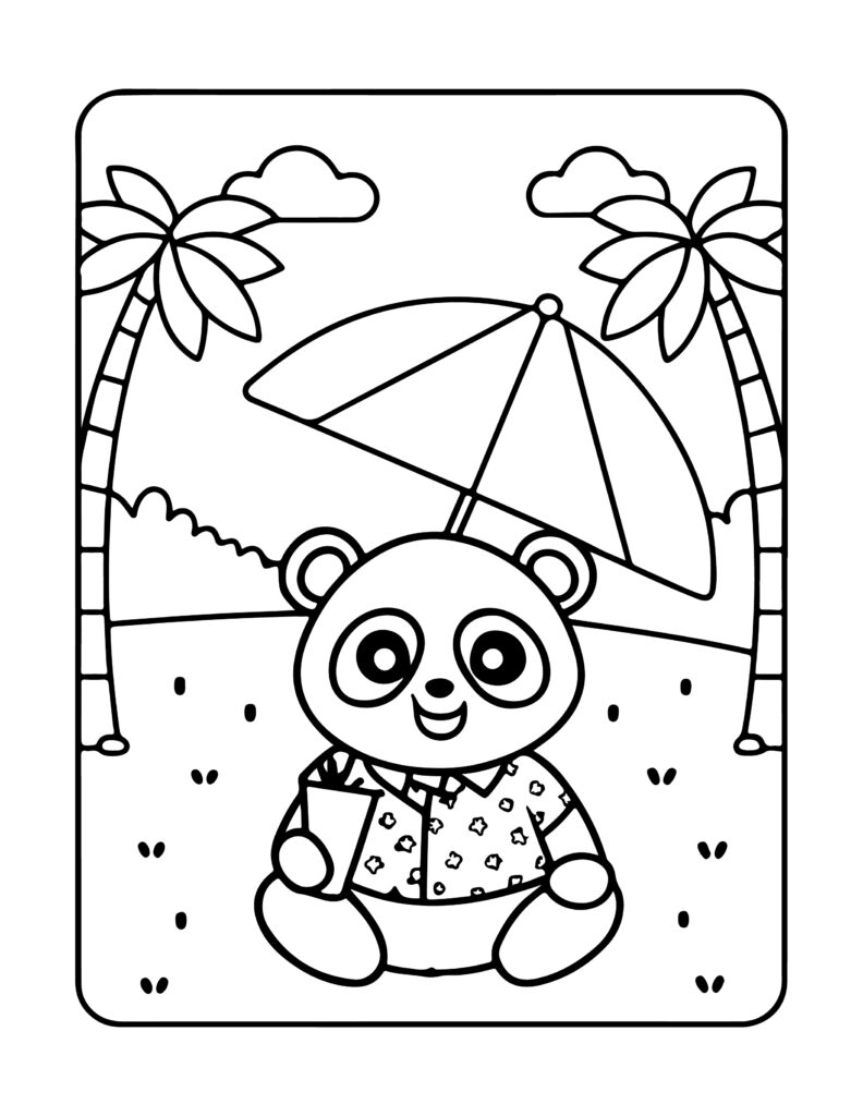 Cute Summer Kawaii Coloring Pages