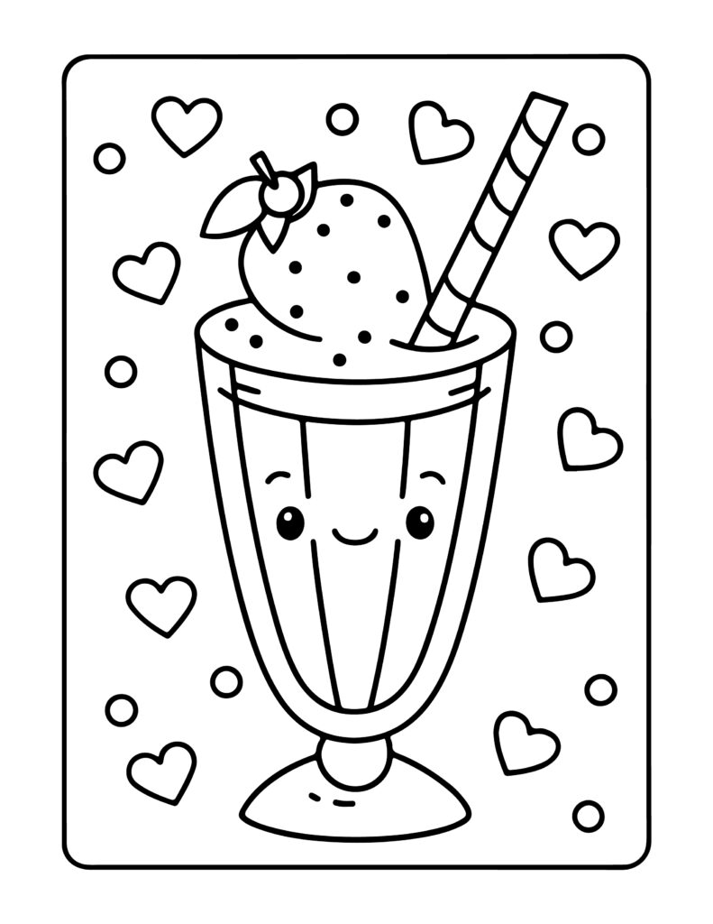 Cute Summer Kawaii Coloring Pages