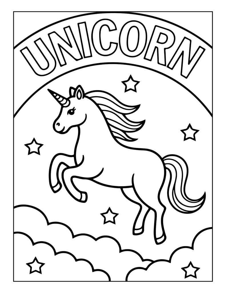 Unicorn Color Page