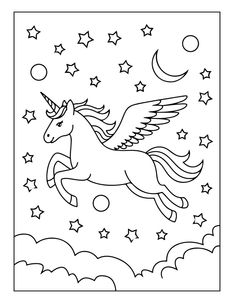 Unicorn Color Page