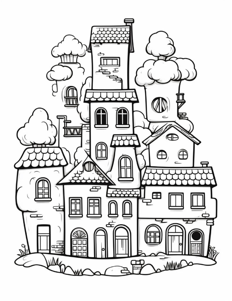 Adorable Town Coloring Pages