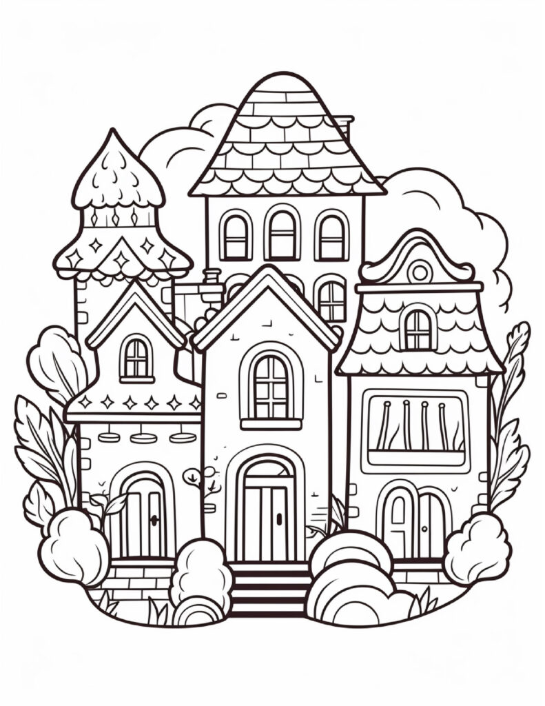 Adorable Town Coloring Pages