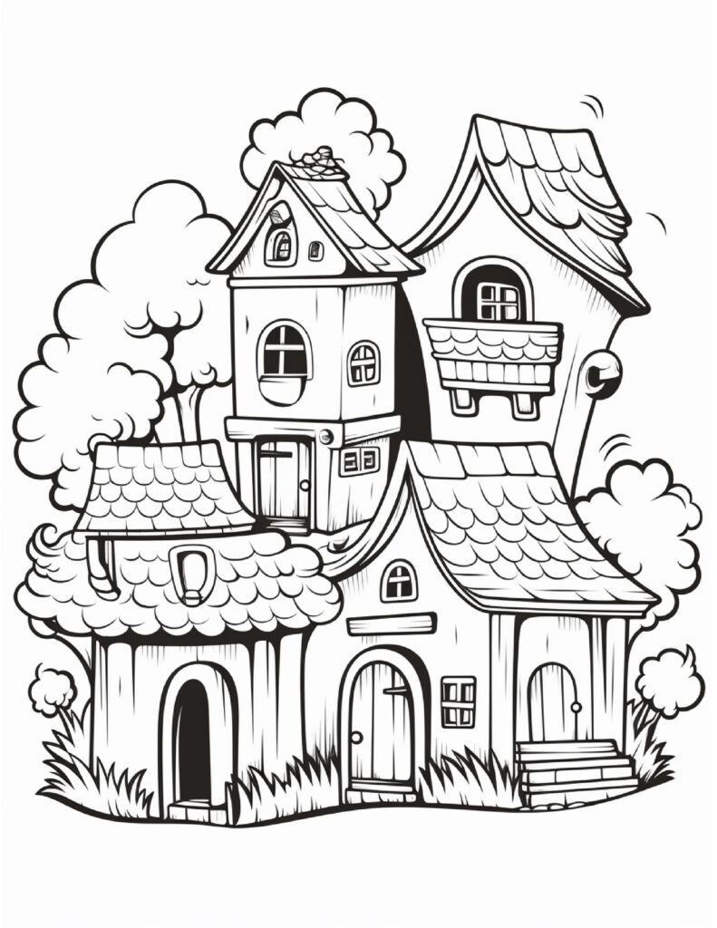 Adorable Town Coloring Pages