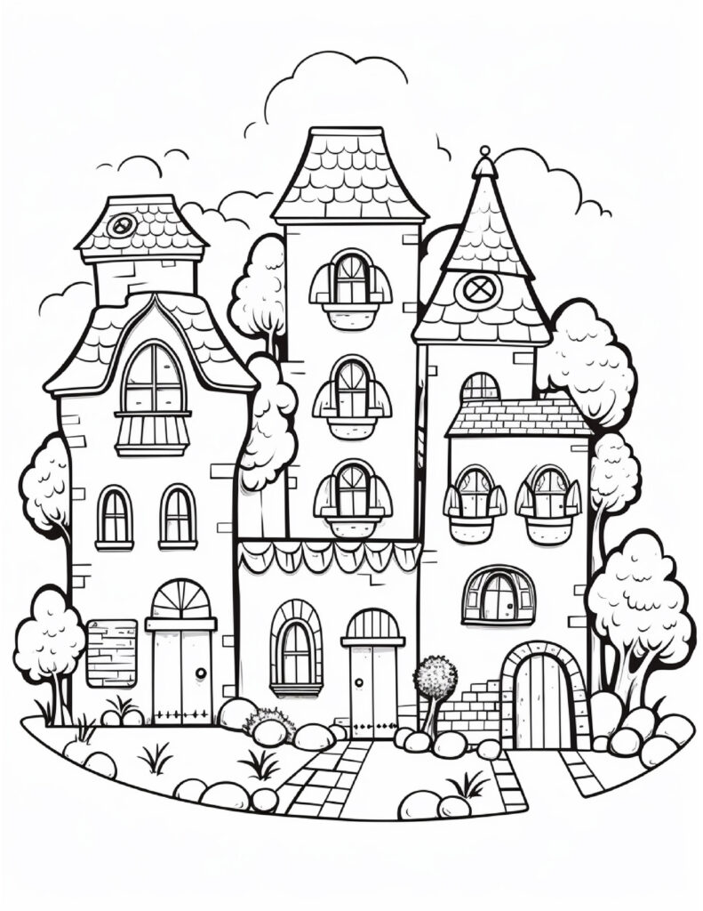 Adorable Town Coloring Pages